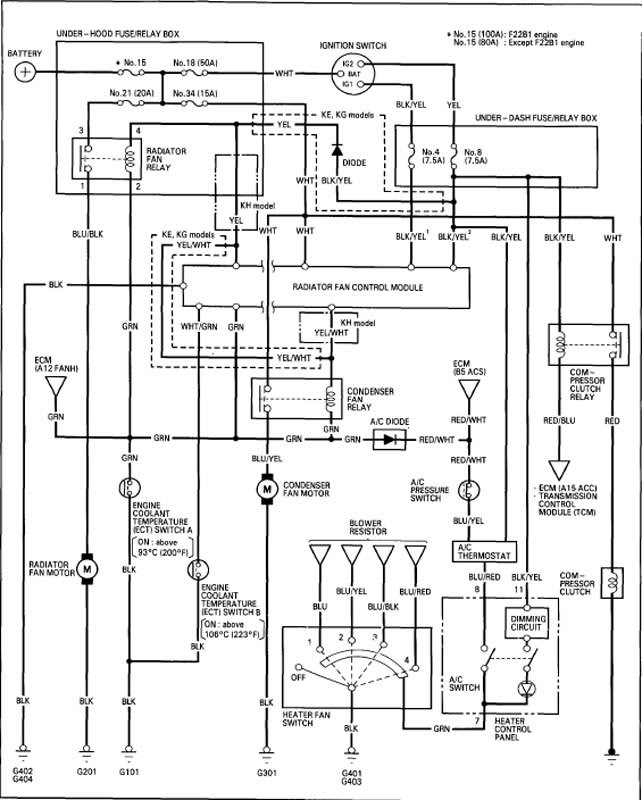 94 Accord A/C Clutch not engaging! Need help.. - Honda ... 1991 honda accord ac wiring diagram 