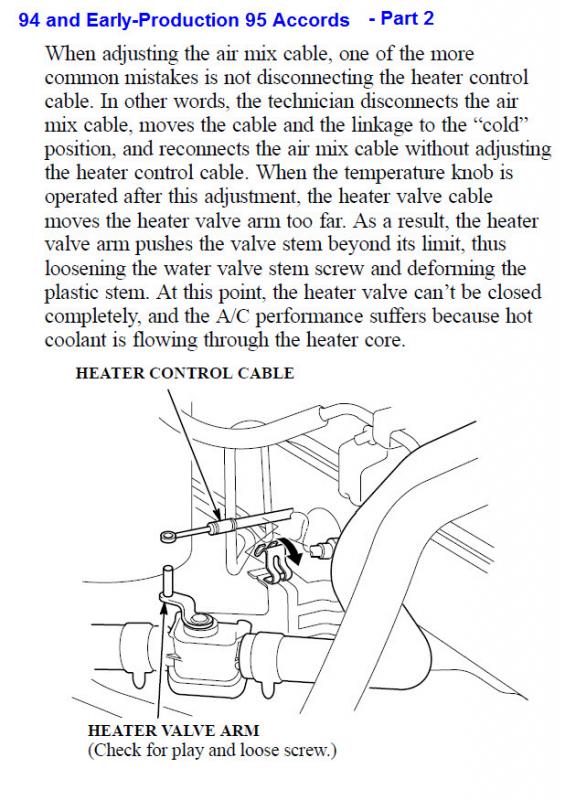 AC problem Not blowing cold air after heater fix. Honda Accord Forum